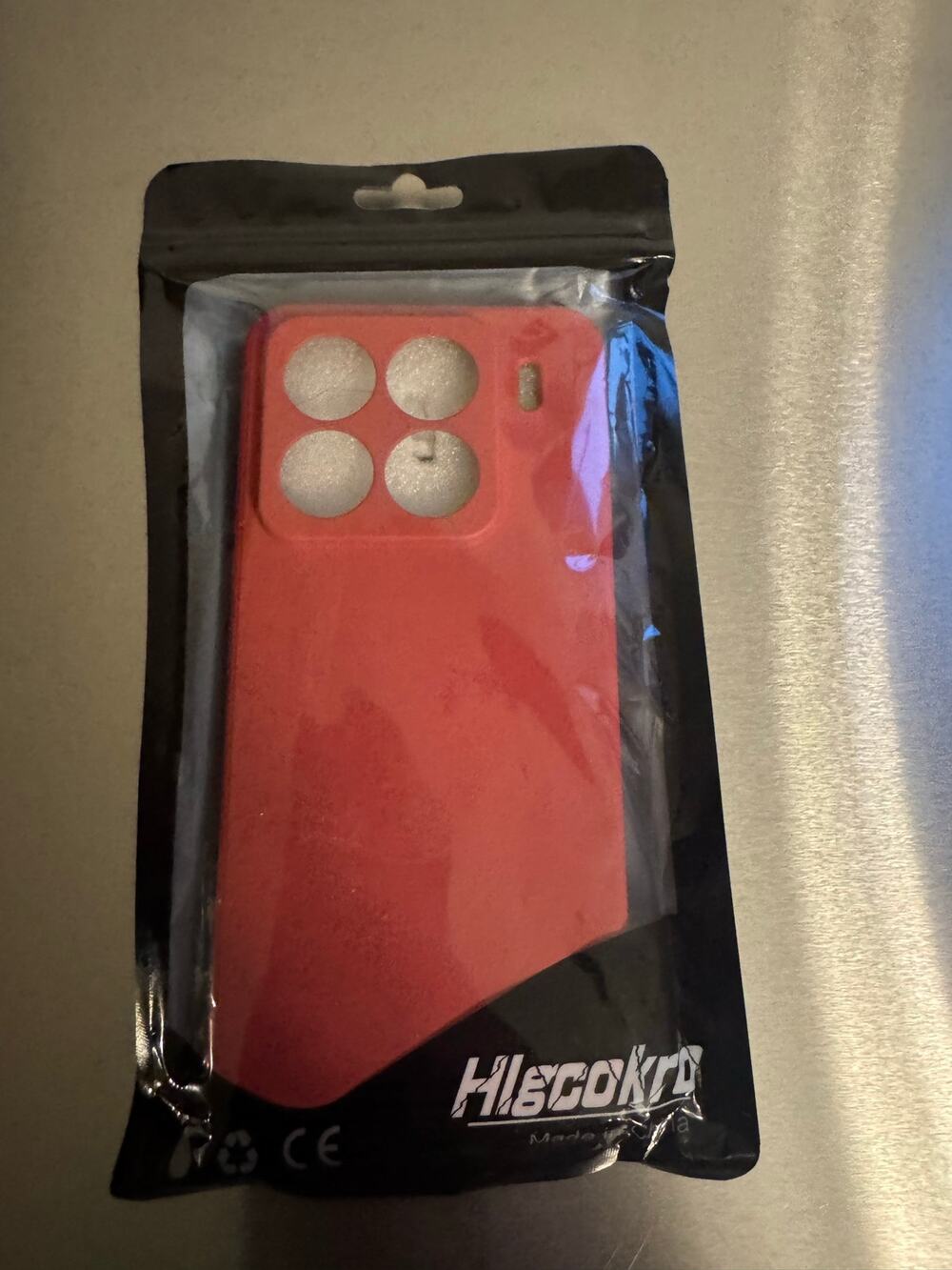 Red Slim Soft Phone Case Square 2x2 Quad Camera Cutout Higcokro Camellia